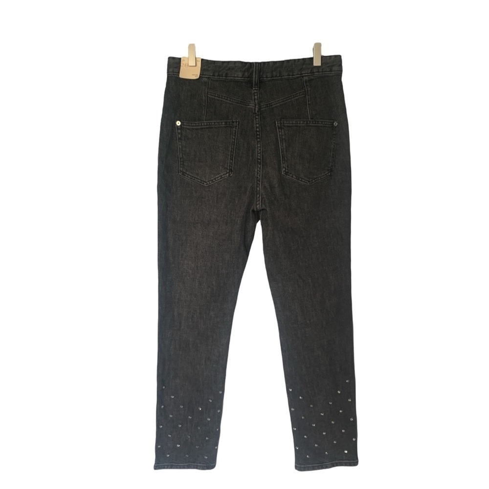 NWT Anthropologie Pilcro Ultra High-Rise Beaded Straight Jeans - Picture 10 of 11